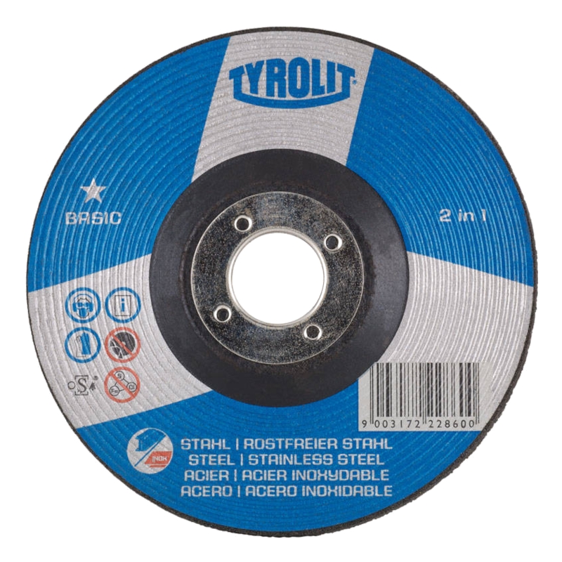 Диск обдирочный Tyrolit 27 125х6,0х22,23 А30Q-BF 2 in 1 BASIC (упаковка 10 шт.)