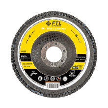 Круг лепестковый для шлифования по нержавеющей стали FoxWeld FTL Ergo цирконий 27 125 х 22,2 мм P80, 10 шт