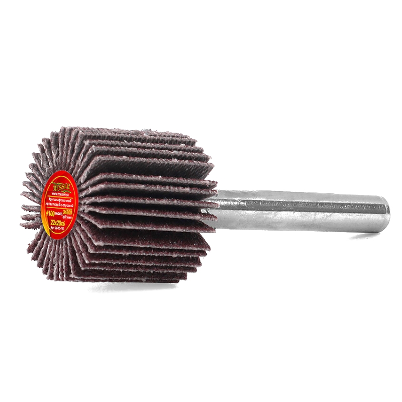 Круг MESSER шлифовальный лепестковый с оправкой (на шпильке) 22х20х6 #100