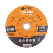 Круг отрезной по металлу FoxWeld FTL Express 180 х 1,8 х 22,2 мм A46TBF, 10 шт