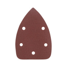 Треугольник шлифовальный PATRIOT на липучке / 140х140х80мм / Р100 / 5 отверстий / 5 шт / абразивный