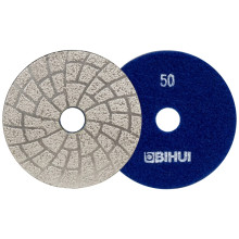 Круг алмазный гибкий BIHUI черепашка, для шлифовки и полировки d 100 мм #50 DPV405