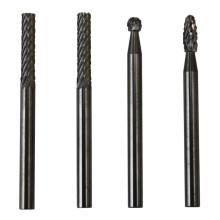 Набор из 4 борфрез из Tungsten Carbide K30 (захват d 3 мм)