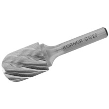 Борфреза сфероцилиндрическая KORNOR C0313M03 по алюминию (крупная насечка)