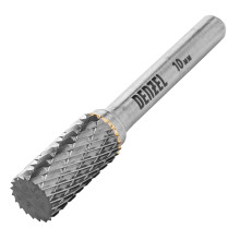 Борфреза по металлу твердосплавная Denzel цилиндрическая, тип-А, 10 мм