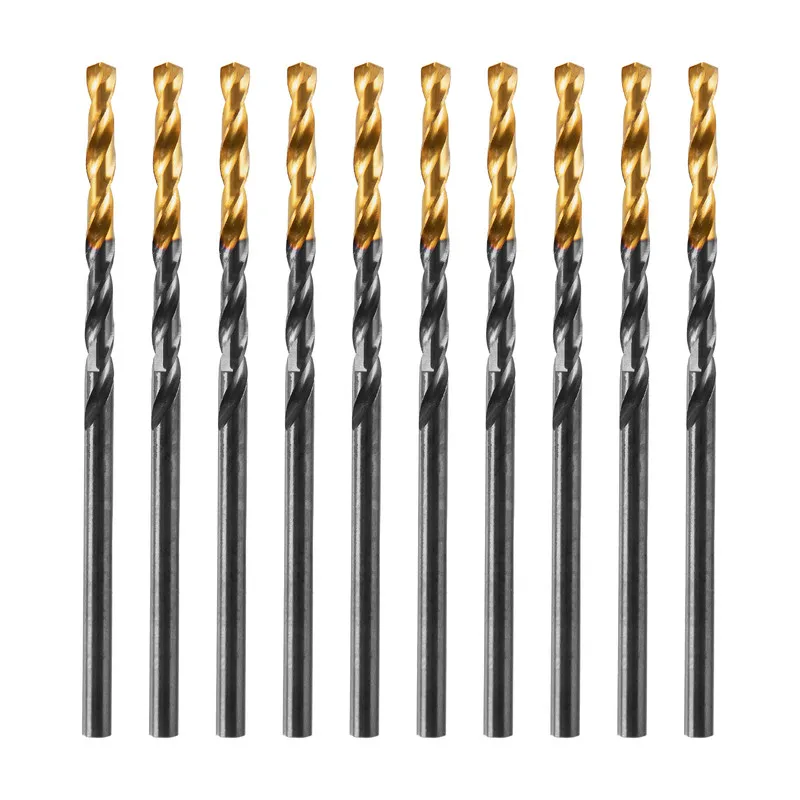 Сверло по металлу Denzel 2,5 мм, HSS-Tin, Golden Tip, 10 шт.