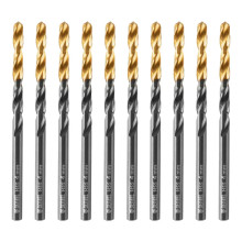Сверло по металлу Denzel 4 мм, HSS-Tin, Golden Tip, 10 шт.