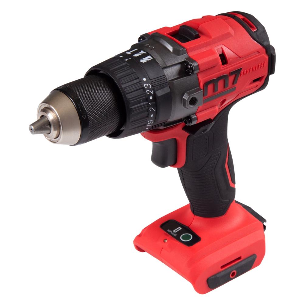 Аккумуляторная дрель-шуруповерт MIGHTY SEVEN 18 В, ударная, без аккумулятора и ЗУ