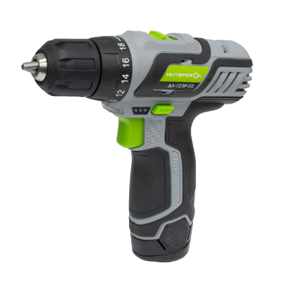 Дрель-шуруповерт аккумуляторная Интерскол ДА-12ЭР-02 (2 АКБ 2 Ач)