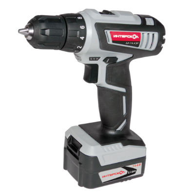 Дрель-шуруповерт аккумуляторная Интерскол ДА-14,4ЭР (2 АКБ 2 Ач)