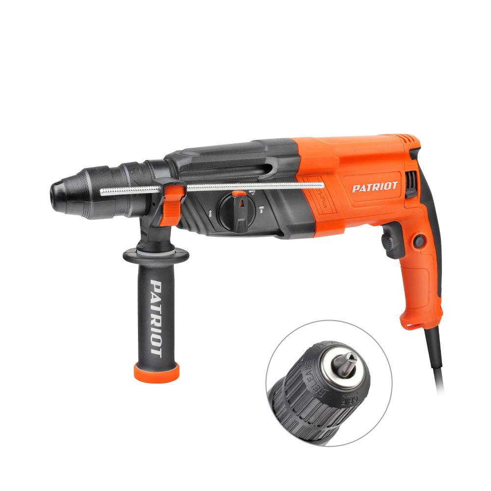 Перфоратор электрический PATRIOT RH 243Q, SDS+, 770Вт, 2.6Дж, 3 режима работы, патрон QCC